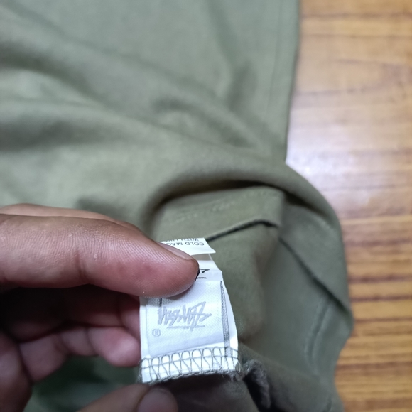 Stussy  Global Roots 50/50 Short Sleeve Tee Dusty Khaki - Picture 11 of 13